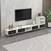 Modern Minimalist TV Cabinet Nordic Style for Small Living Room, TV Cabinet and Coffee Table Combination, Simple Furniture Floor Cabinet Light Luxury