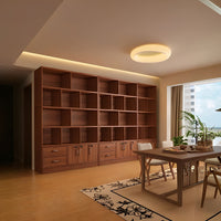 Wall-Mounted Bookshelf Cabinet with Doors for Living Room