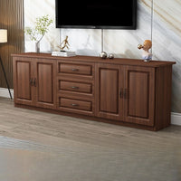 Solid Wood TV Cabinet Modern Minimalist Small Apartment Living Room Bedroom European Storage Multifunctional Tall Cabinet