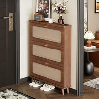 New Chinese Style Ultra-Thin Flip-Down Shoe Cabinet