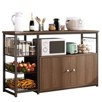 Sideboard Kitchen Storage Rack Floor-Standing Multi-Layer with Doors Household Cabinet Multifunctional Storage Cabinet