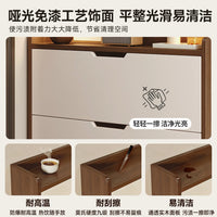 Solid Wood Ultra-Thin Tipping Shoe Cabinet for Entryway, 2026 New Style, Wall-Mounted Narrow Shoe Rack