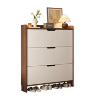 Solid Wood Ultra-Thin Tipping Shoe Cabinet for Entryway, 2026 New Style, Wall-Mounted Narrow Shoe Rack
