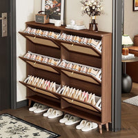 New Chinese Style Ultra-Thin Flip-Down Shoe Cabinet