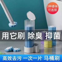Disposable Toilet Brush Set with Dissolvable Refills