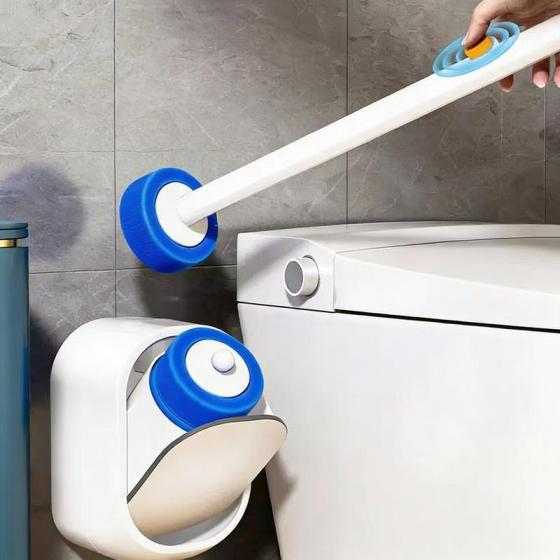 Disposable Toilet Brush Set with Wall-Mounted Holder
