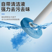 Disposable Toilet Brush with Replaceable Heads and Wall-Mounted Holder