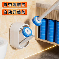 Disposable Toilet Brush Set with Wall-Mounted Holder
