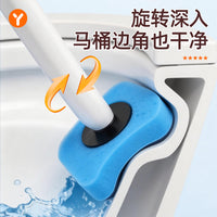 Disposable Toilet Brush with Replaceable Heads, Wall-Mounted