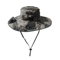 Solar Fan Hat for Men Summer Outdoor Fishing Sun Protection Bucket Hat