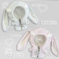 Retro Little Rabbit Series Doll Clothes 10cm Cotton Doll Mint Punk Rabbit Strawberry Rabbit