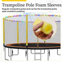 Children's Trampoline Foam Pole Cover - Orange Sponge Tube (12 Pieces)