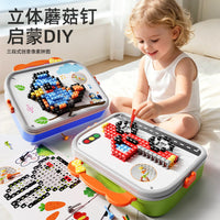 KQT 3D Mushroom Peg Puzzle Toy for Kids (493 Pieces)