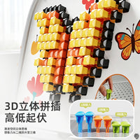 KQT 3D Mushroom Peg Puzzle Toy for Kids (493 Pieces)