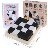 Hidden Blocks Puzzle Toy for Focus Training and Logic Thinking, Ages 3-10
