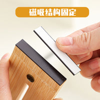 Magnetic Bamboo Drawer Divider, Expandable and Spliceable
