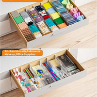 Adjustable Drawer Divider with Expandable Storage for Closet Organization