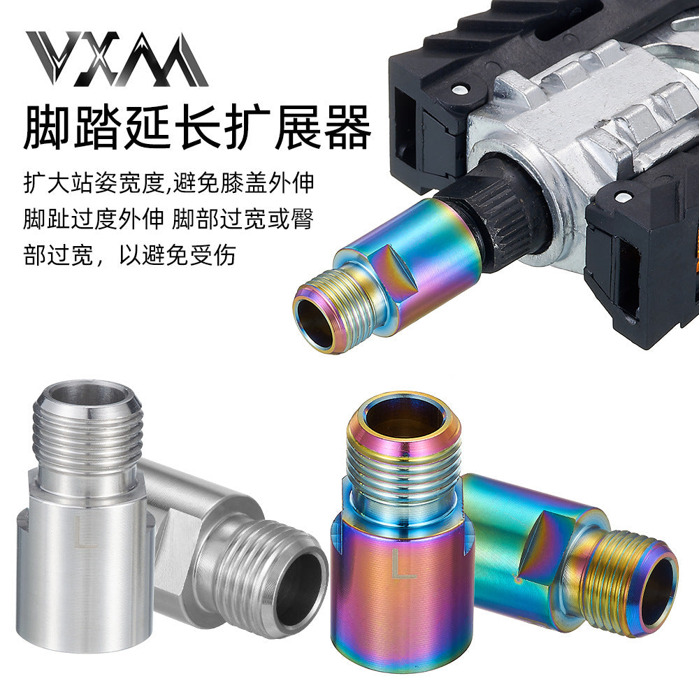 MOTSUV Chromoly Steel Pedal Extender for Mountain and Road Bikes
