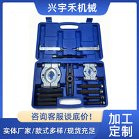 14-Piece Dual Disc Puller Set for Bearing Removal, Metal, Hardware