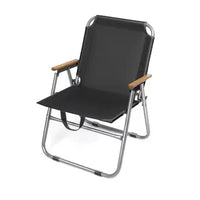 High-End Round Tube Kermit Chair Outdoor Folding Chair Camping Carbon Steel Portable Beach Fishing Chair Logo Customization