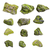 PU Foam Small Faux Moss Stone for Indoor Decoration