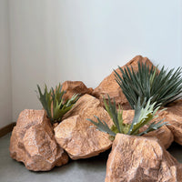 PU Simulated Yellow Fake Rock for Photography and Wedding Stage