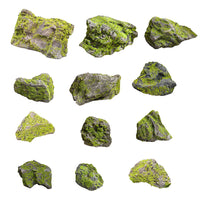 PU Foam Small Faux Moss Stone for Indoor Decoration