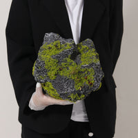 Artificial Moss Stone PU Decorative Rock for Office Greenery