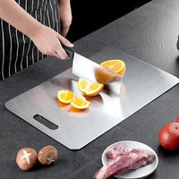 201 Stainless Steel Cutting Board Thickened Anti-Mold and Antibacterial Double-Sided Kitchen Chopping Board