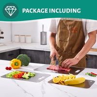 201 Stainless Steel Cutting Board Thickened Anti-Mold and Antibacterial Double-Sided Kitchen Chopping Board