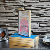BGS35PT Graded Card Holder with Lanyard Hole, Metal Protective Case, Snap Button, Drop-Proof, Pokemon Card Storage Box, Portable