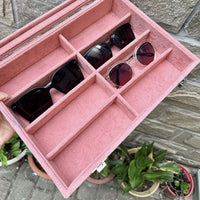 Glass Lid Display Box for Glasses with 8 Grids