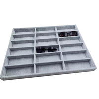Flannel Eyeglass Storage Box with 12 Slots for Sunglasses Display and Jewelry Organization