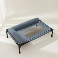 Breathable Elevated Pet Bed with Mesh Center Long-Lasting Dog Cot with Bolsters Lightweight Elevated Dog Cot Cooling for Living Room