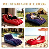 PVC Inflatable Lounger Sofa Bed for Camping and Home