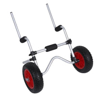 Kayak Platform Boat Trailer with Vertical Poles and Legs for Beach Use