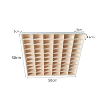 Wooden Multi-Compartment Storage Display Box for Toy Cars - Wall-Mounted Organizer