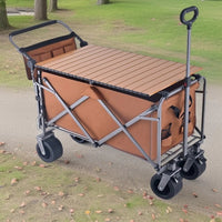 Zhengqi Large Folding Camping Cart with Tabletop, 200kg Capacity