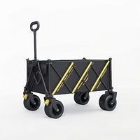 Foldable Metal Camping Cart with Table Top and Push Rod