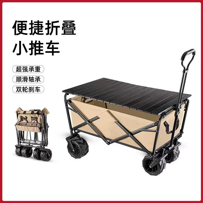 Outdoor Camping Cart Foldable Lightweight Portable Fishing Cart Camping Trolley