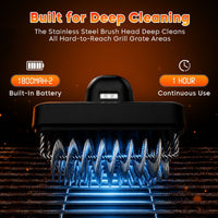Electric BBQ Cleaning Brush with Stainless Steel Roller