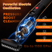 Electric BBQ Cleaning Brush with Stainless Steel Roller