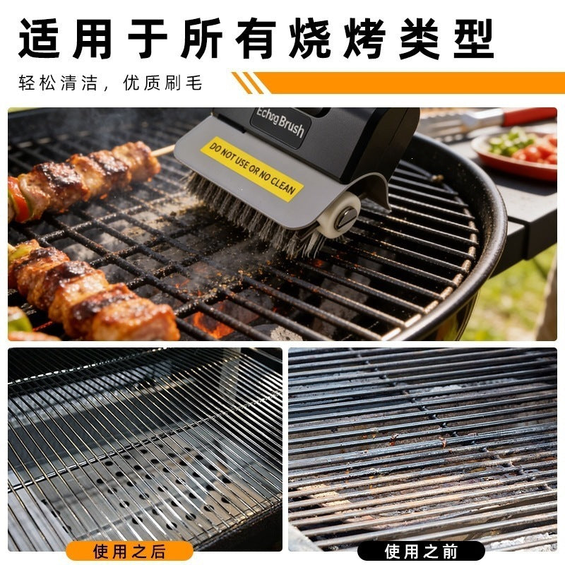 Electric BBQ Grill Cleaning Brush with PVC Handle