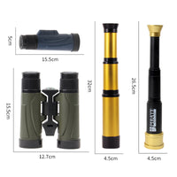 Children's Single-Tube Pirate Telescope with Magnifying Lens and Three-Section Extension