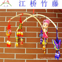 Half-Round Bamboo Ring Wind Chime with Stand - European Style