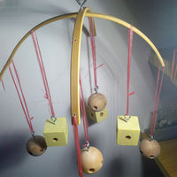 Half-Round Bamboo Ring Wind Chime with Stand - European Style