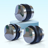 Stainless Steel 51mm Universal Flat Tamper with Diamond Dual-Head Distributor and Adjustable Height