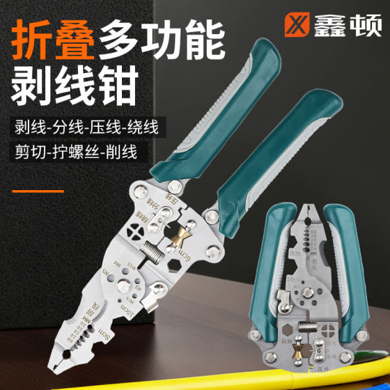 16-in-1 Foldable Electrician Wire Stripper Pliers