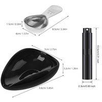 Ceramic Coffee Bean Display and Measuring Dish with Spoon