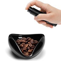 Ceramic Coffee Bean Display and Measuring Dish with Spoon
